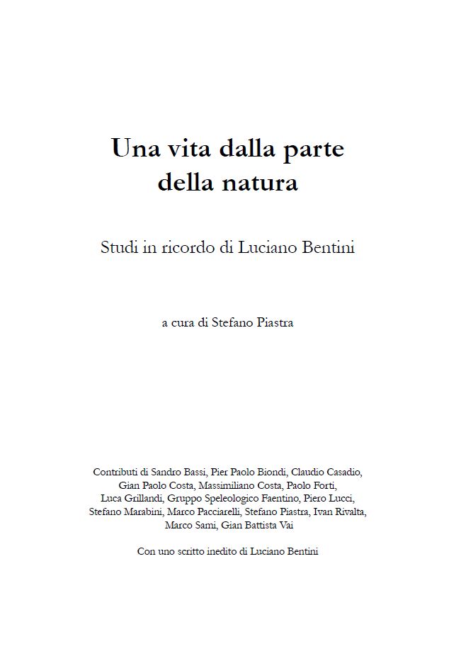 Una vita dalla parte della natura - Studi in ricordo di Luciano Bentini